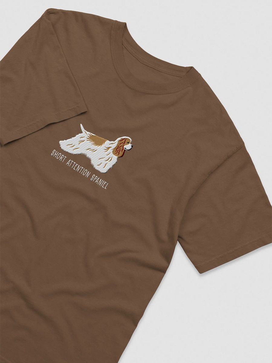 Short Attention Spaniel T-Shirt(Embroidered) of an American Cocker Spaniel(Brown & White) product image (19)