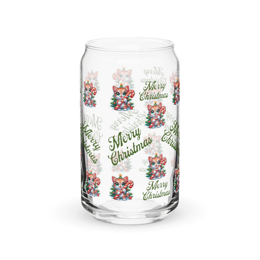 Cute Kittens With Candy Canes Christmas & Holidays Themed Glass product image (9)