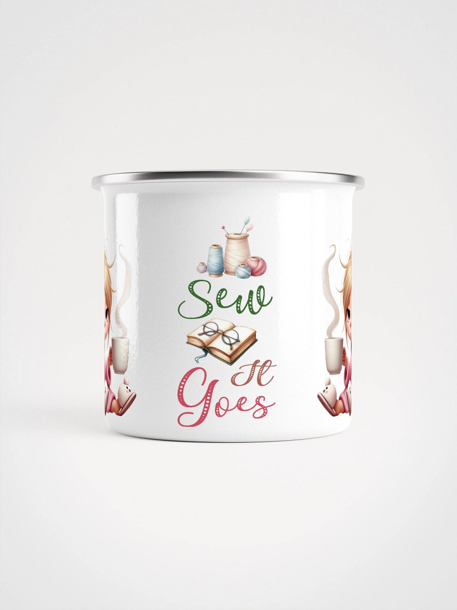 Cozy Day Off Sew It Goes Enamel Mug product image (2)
