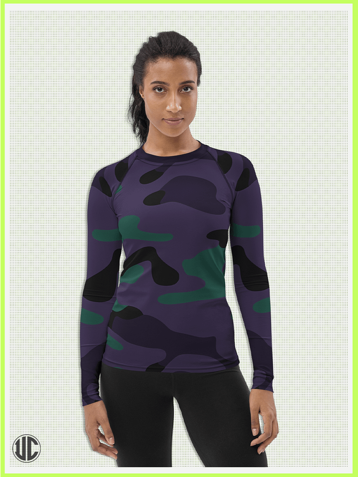 Midnight Purple Camo - Women’s Rash Guard product image (1)