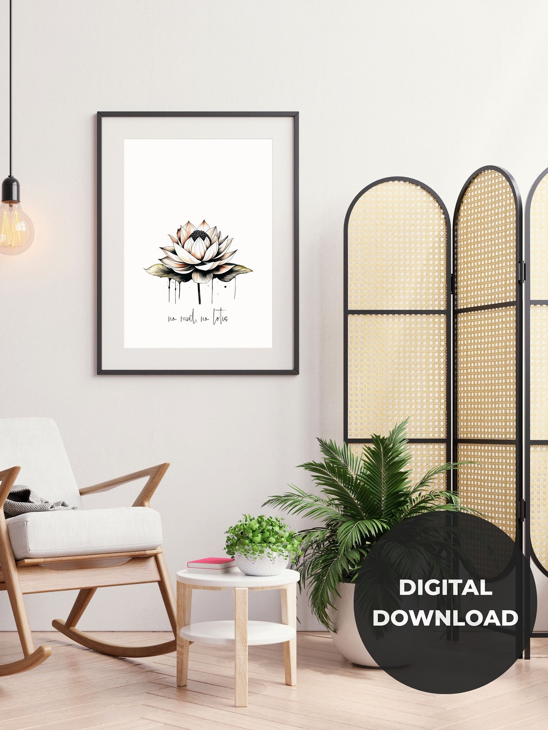 No Mud, No Lotus Printable Wall Art Digital Download product image (6)