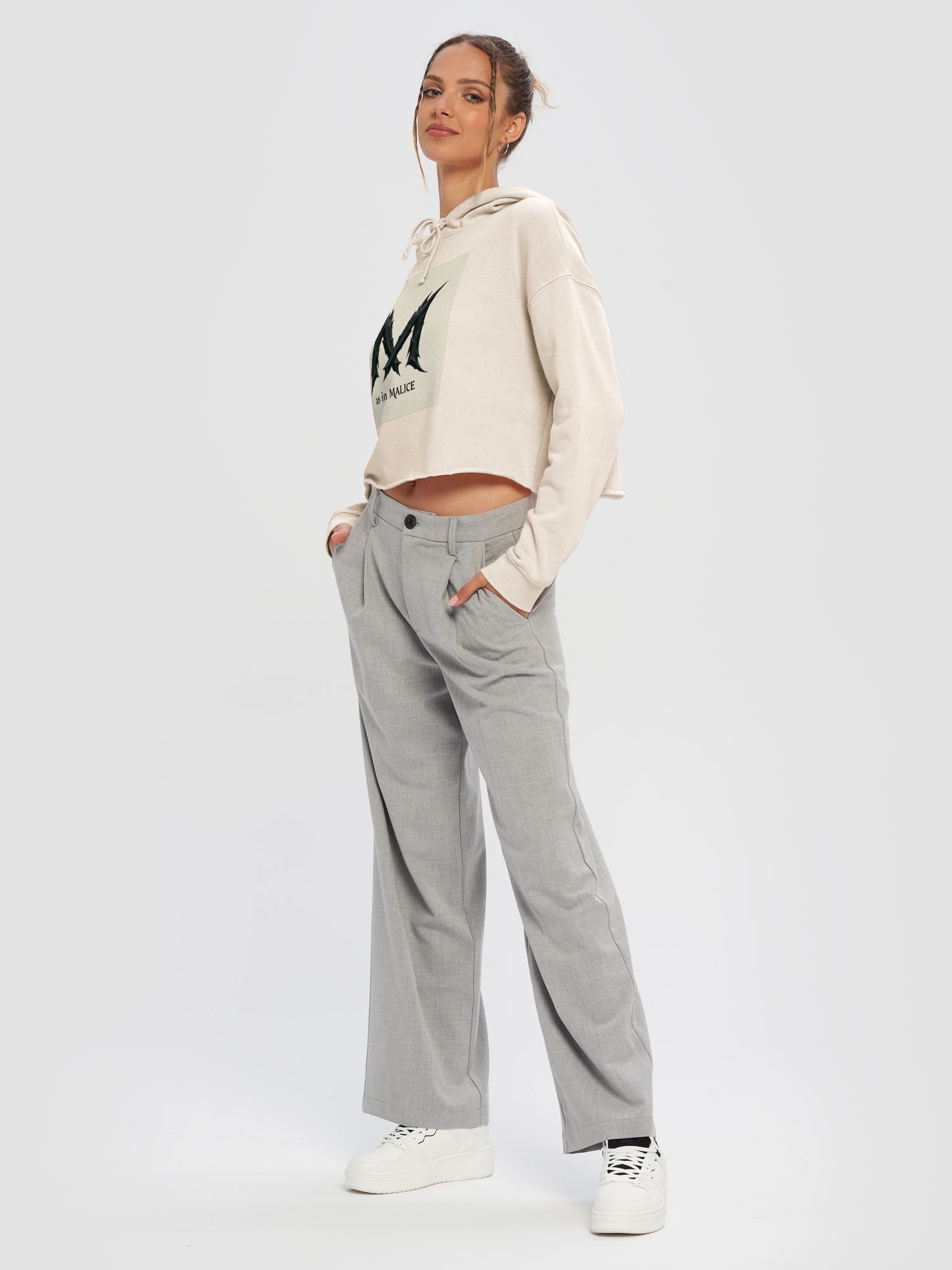 M as in malice women`s lightweight cropped hoodie by dark alphabet product image (5)