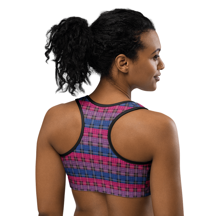 Bisexual Pride Plaid Sports Bra product image (4)
