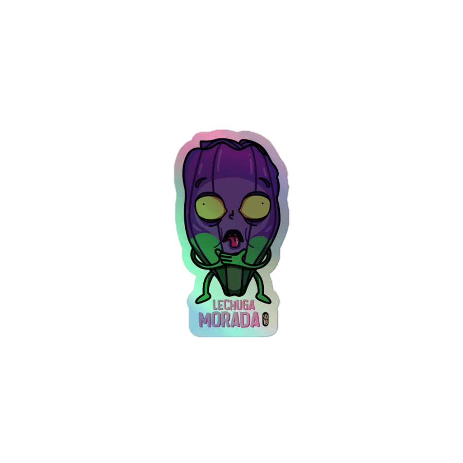 Lechuga Morada - Sticker (Holographic Kiss Cut) product image (1)