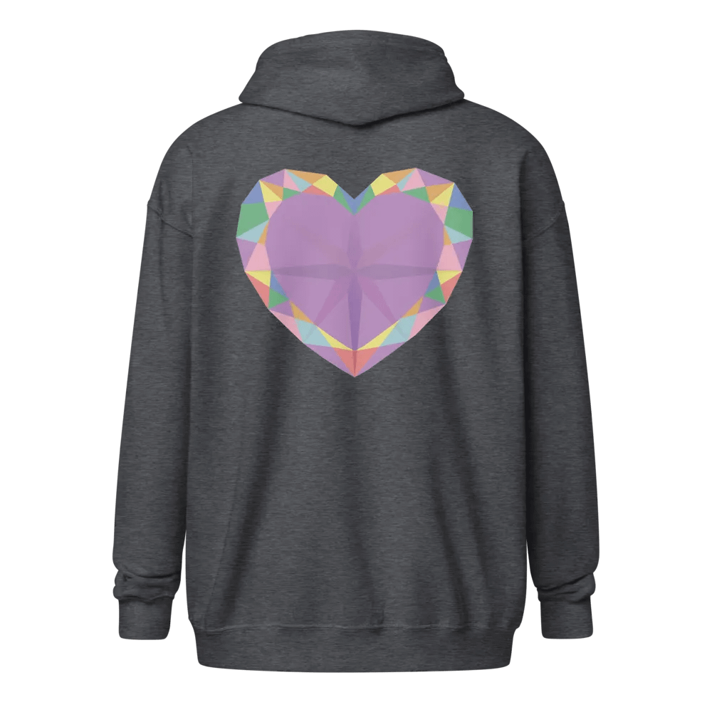 Crystal Pride Heart Zip-Up Hoodie product image (1)