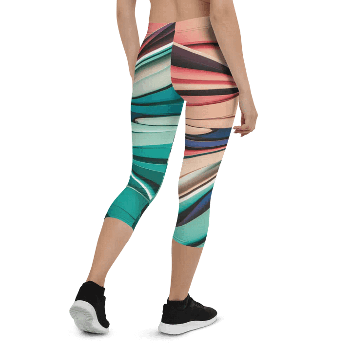 TDS Music Women's Capri Leggings with Abstract Geometric Print (XS-XL) product image (2)