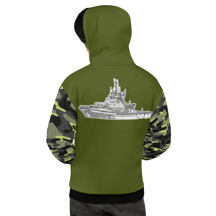 Camouflage & Green Foss tug Sketch Hoodie product image (7)