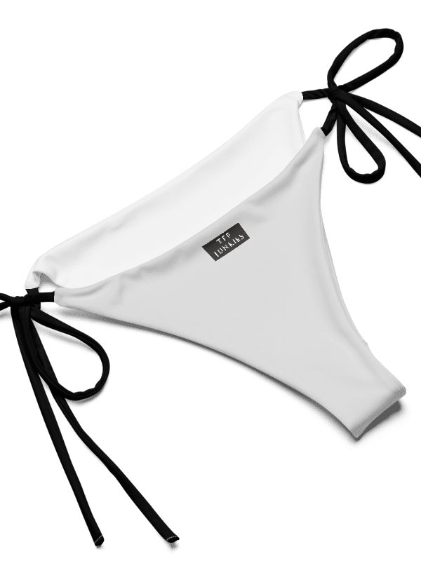 Low Rise Cheeky String Bikini, Mardi Gras Top, White Bottoms product image (11)