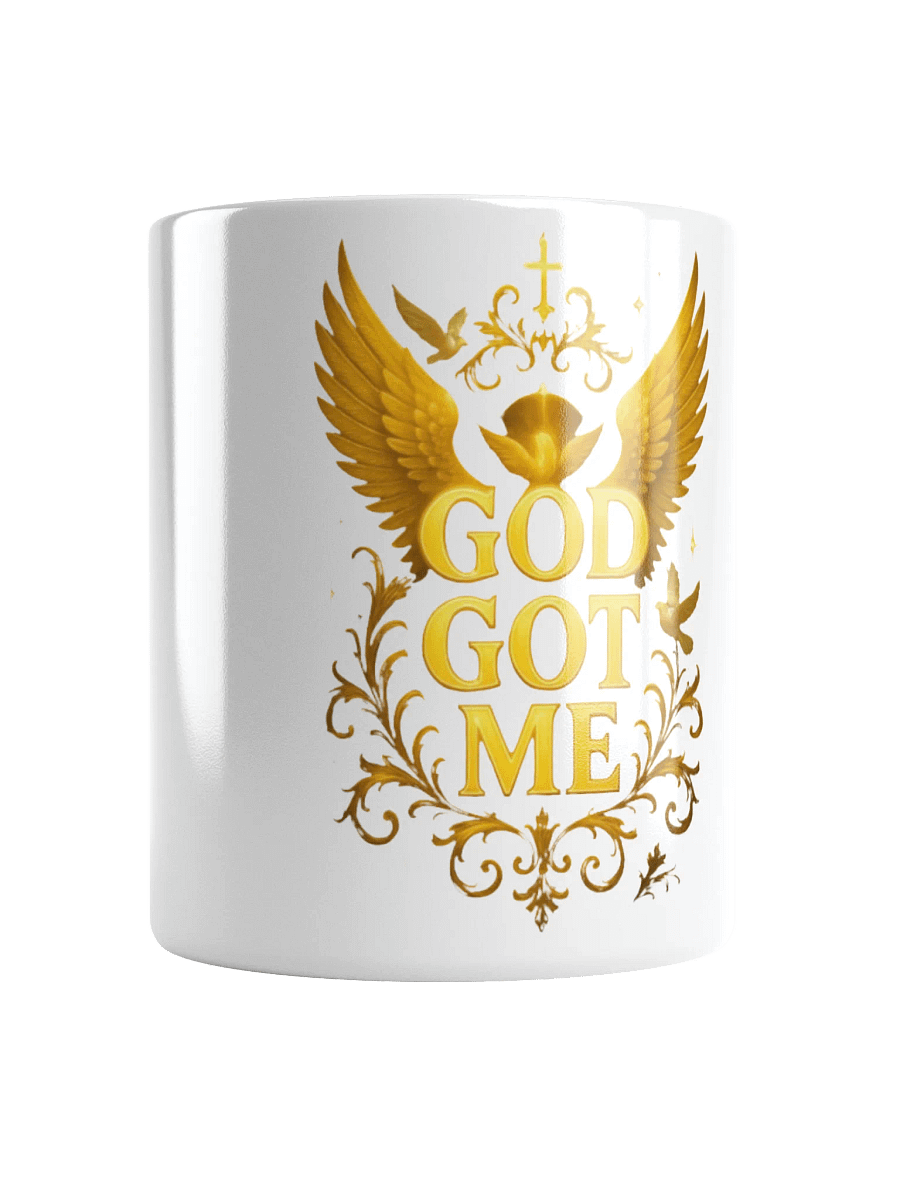 GOD GOT ME — White Glossy Angelic Mug product image (1)