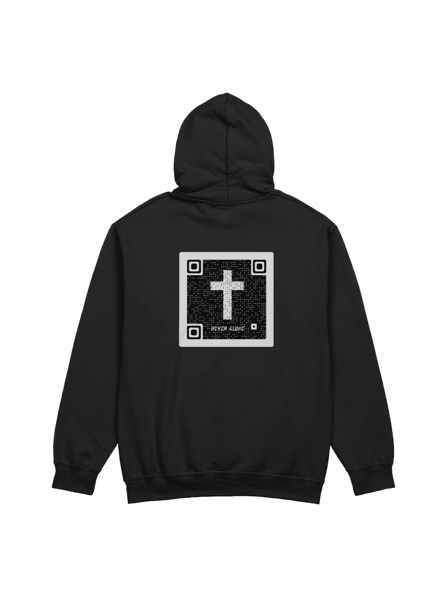 Never Alone QR code Hoodie product image (1)