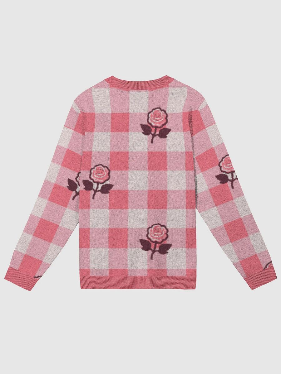 Pink Gingham Roses Knitted Sweater product image (2)