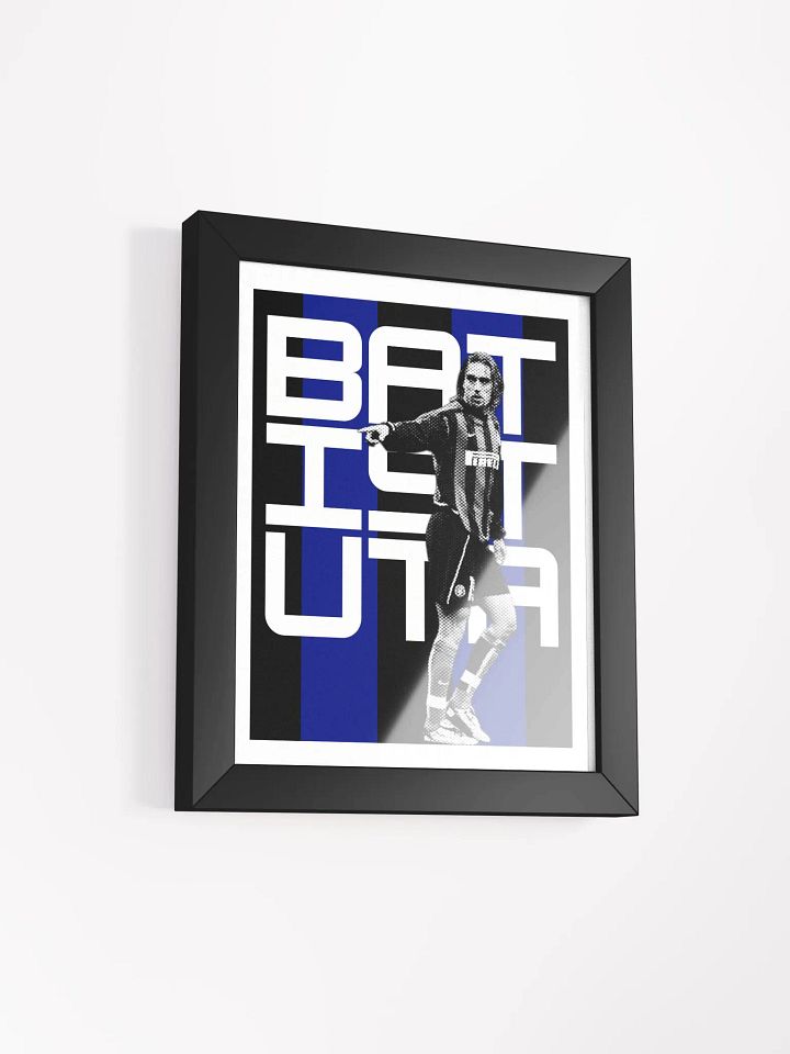 Gabriel Batistuta BW Inter Milan Name Art Framed Print product image (1)