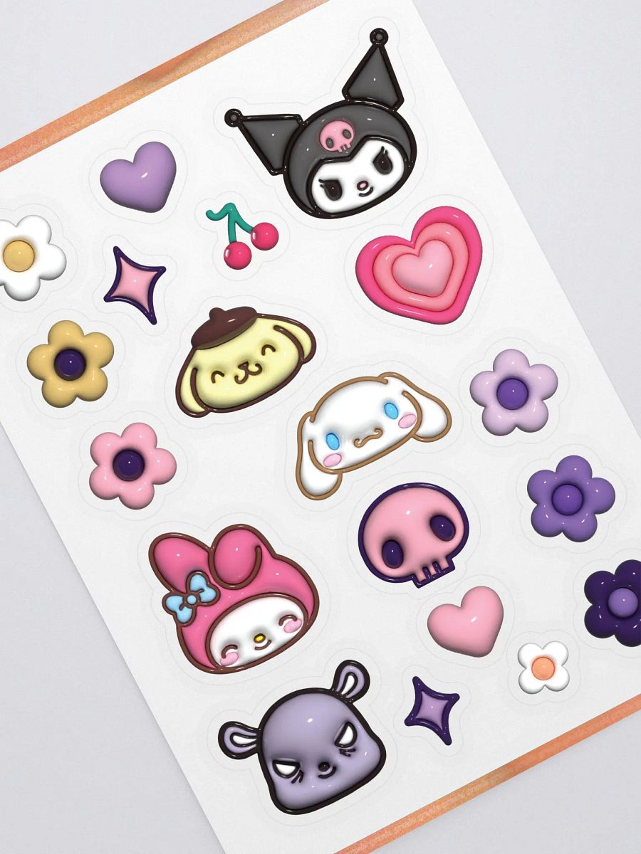 Fanrio ~ '3D' Sticker Sheet ♡ product image (2)