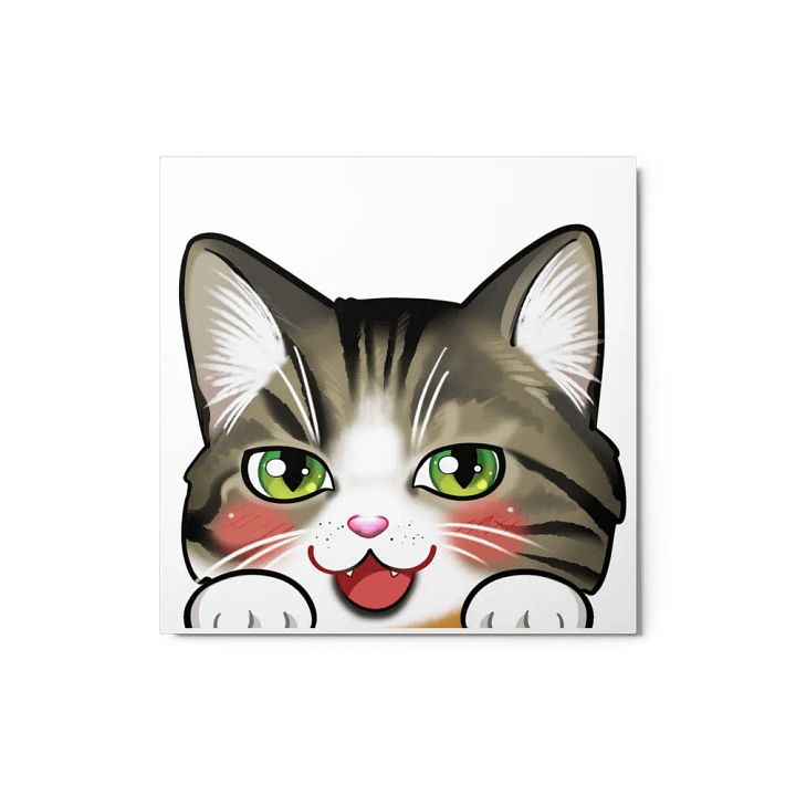 Cat Glossy Metal Print product image (2)