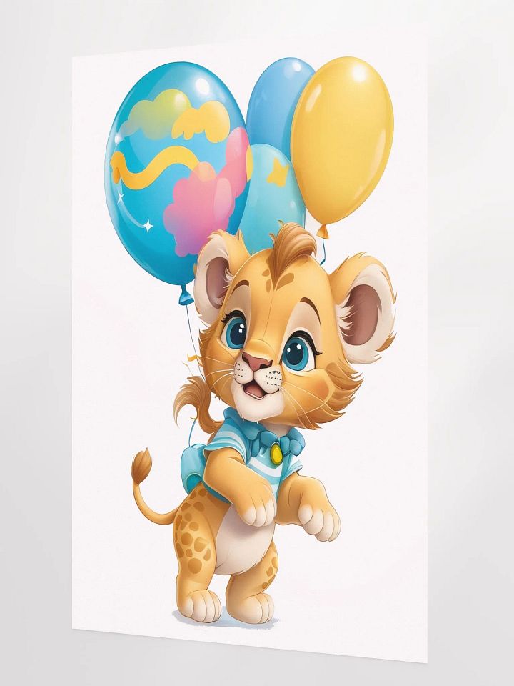 Cute Lion Cub - Poster - Nursery-Kids Room - Large 24x36 Inches product image (2)