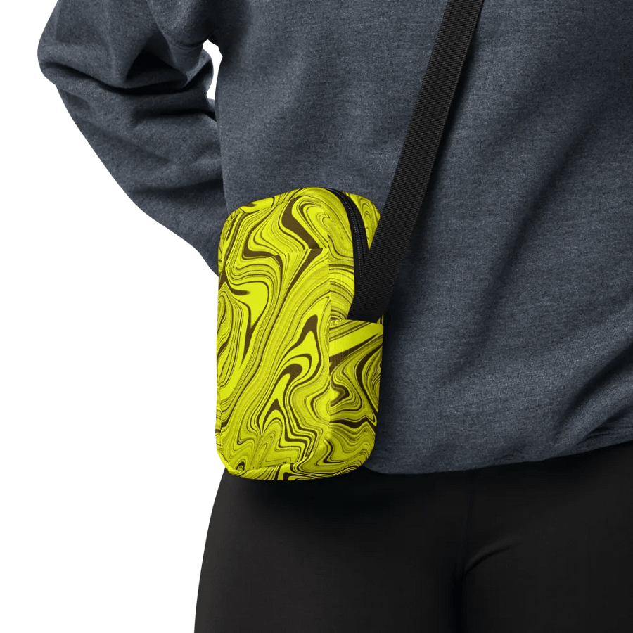 Utility Crossbody Bag - Yellow Liquid Swirls product image (9)