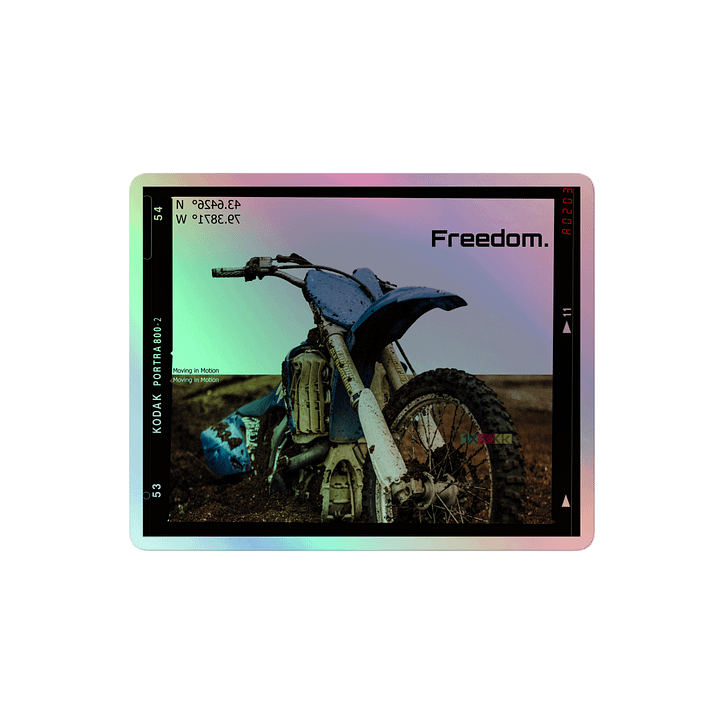 Polaroid Freedom Dirt bike | Holographic Sticker product image (2)