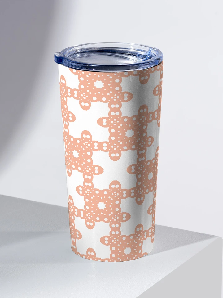 Stainless Steel Tumbler - 20oz - Reef Maze - Peach on White product image (1)