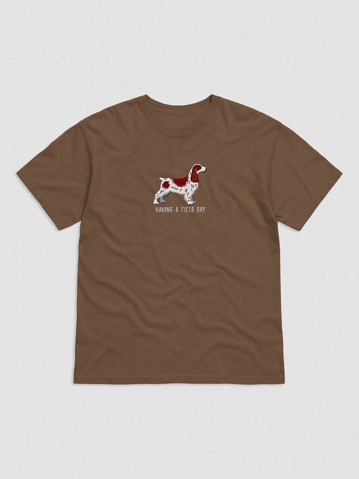 Having a Field Day T-Shirt(Embroidered) of a Field Spaniel(Liver & Tan) product image (17)
