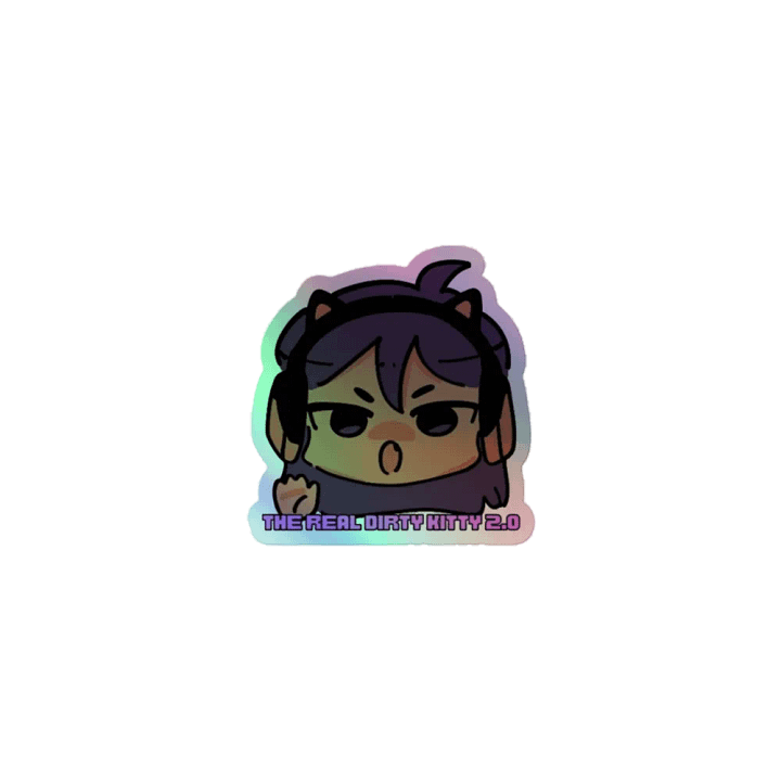 Surprised Kitty Holographic Sticker Sheet product image (1)