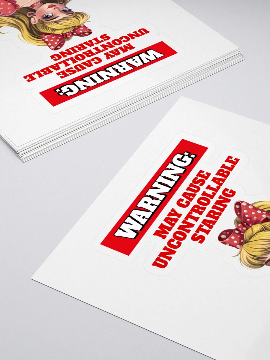 Warning: May Cause Uncontrollable Staring - Funny Sticker product image (4)