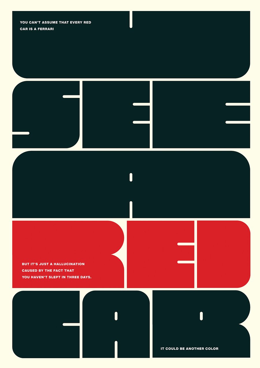 U See Red Car Poster product image (1)