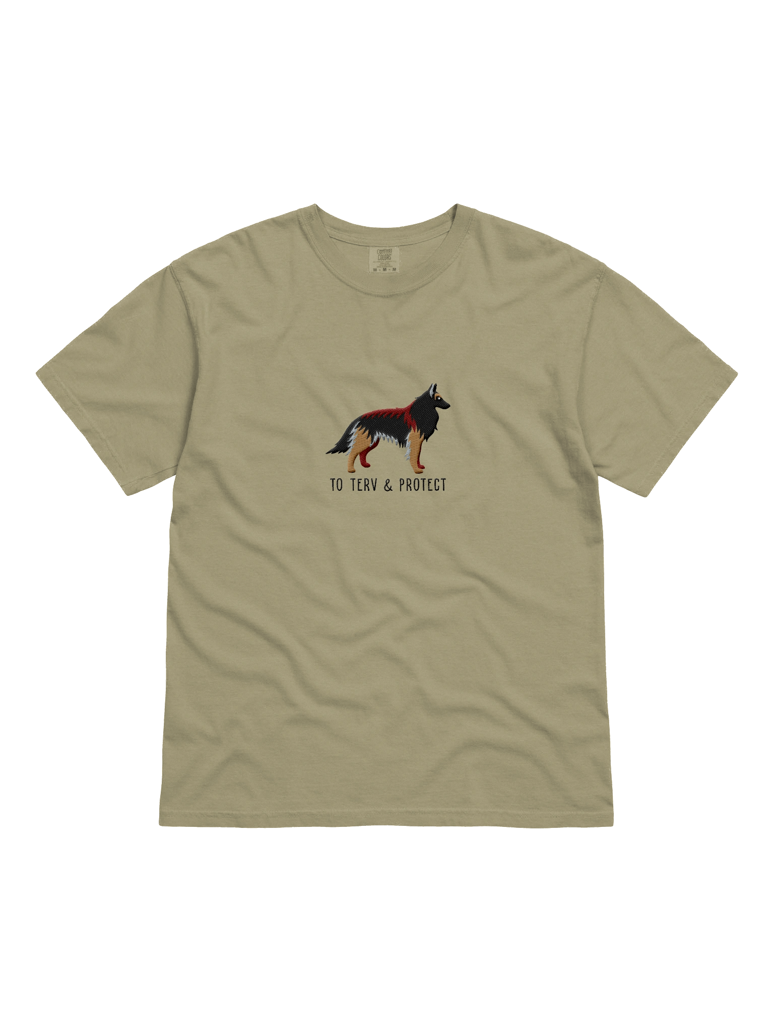 To Terv and Protect T-Shirt(Embroidered) of a Belgian Tervuren(Black) product image (6)