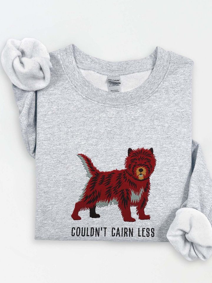 Couldn't Cairn Less Sweatshirt (Embroidered) of a Cairn Terrier(Chocolate Brindle) product image (1)