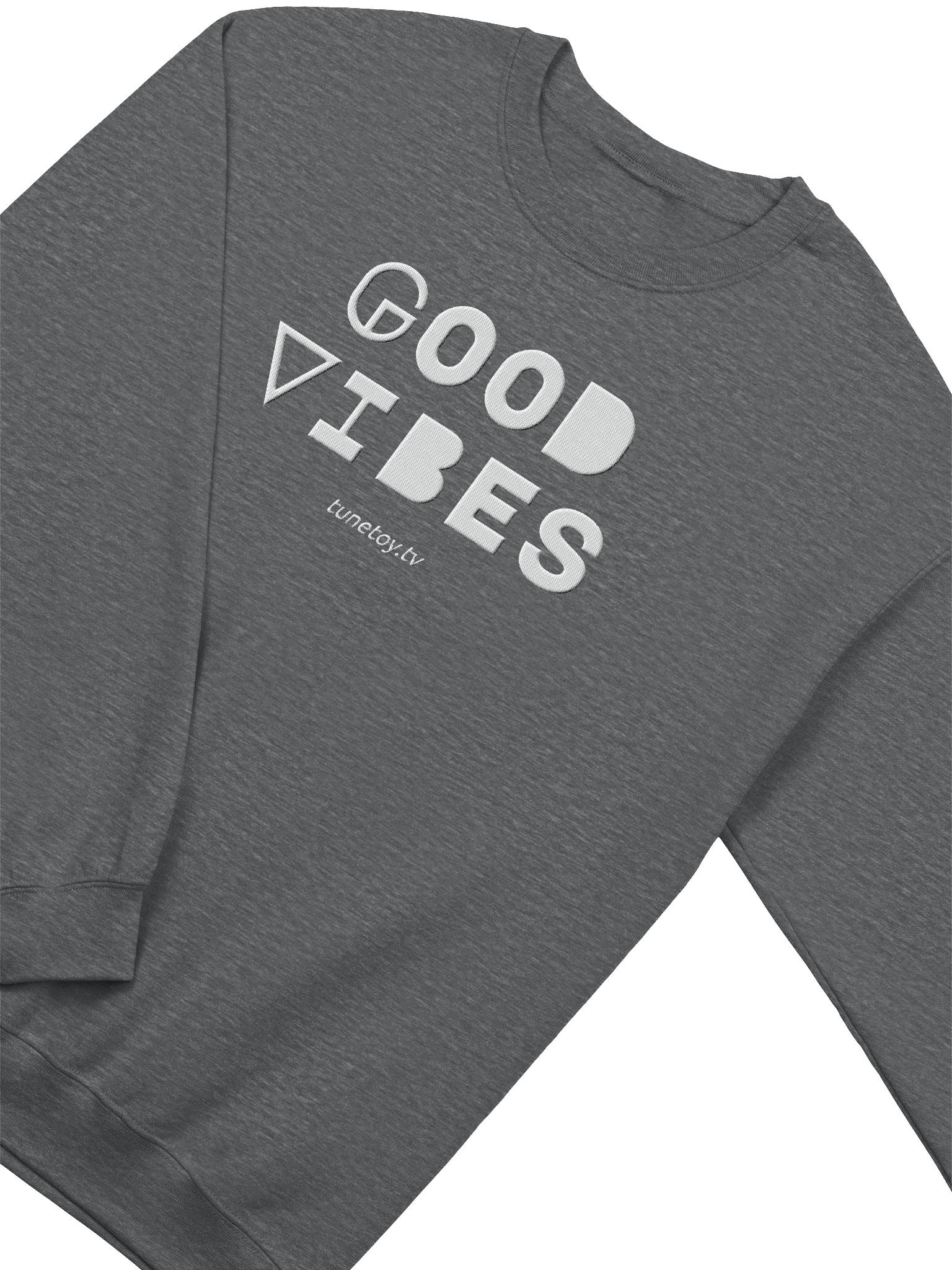 Embroidered Good Vibes Midweight Unisex Crewneck Sweatshirt product image (9)