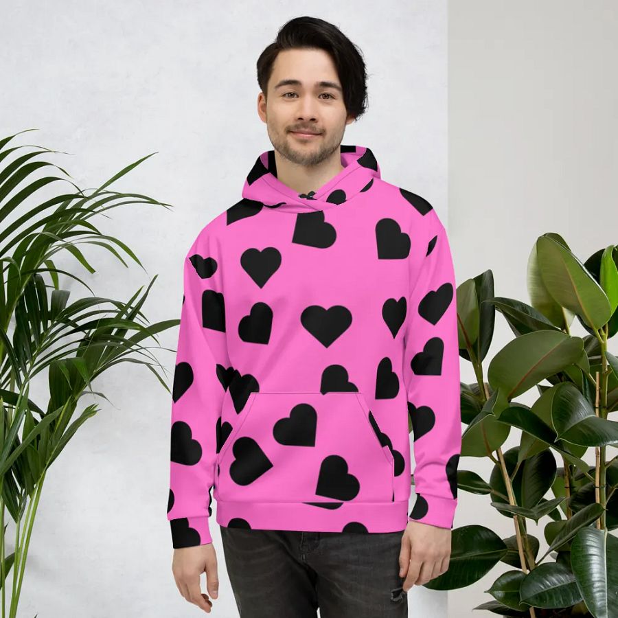 Love Pattern Unisex All Over Print Pull On Hoodie product image (5)