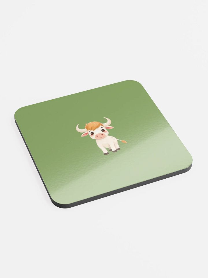 Charming Bull Glossed Cork Coaster product image (2)