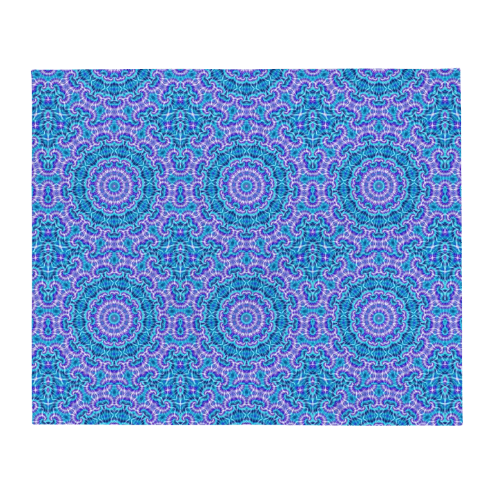 Blue and Purple Tie Die Kaleidoscope Throw Blanket product image (13)