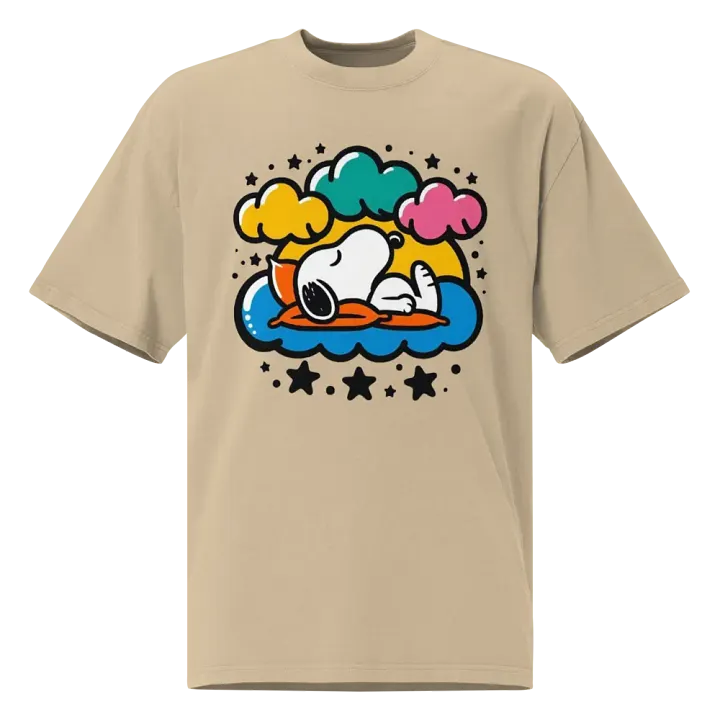 Dreamy Dog Clouds Oversized T-Shirt product image (1)
