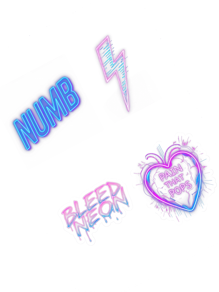 Bleed Neon Stickers Sheet product image (1)