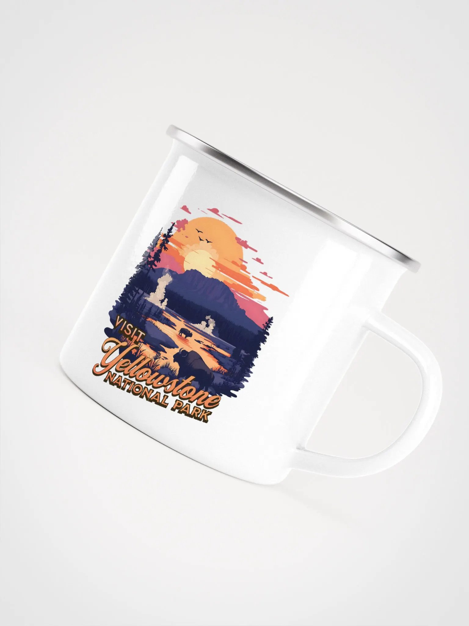 Vintage Yellowstone Enamel Mug product image (2)