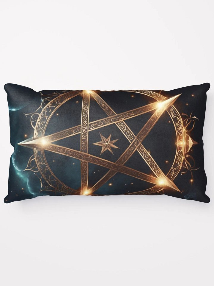 Black and Gold Star Symbology Cushion product image (1)