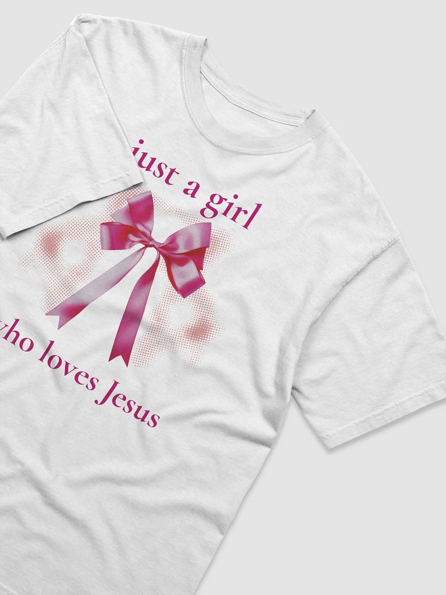 Just a Girl Who Loves Jesus T-Shirt – Christian Coquette Aesthetic – Faith-Based Comfort Colors Tee product image (3)