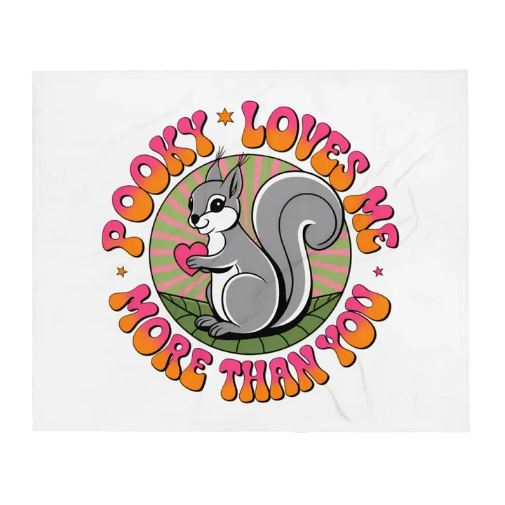 Ultra soft and plushy blanket: Pooky loves me more than you, 70s product image (2)