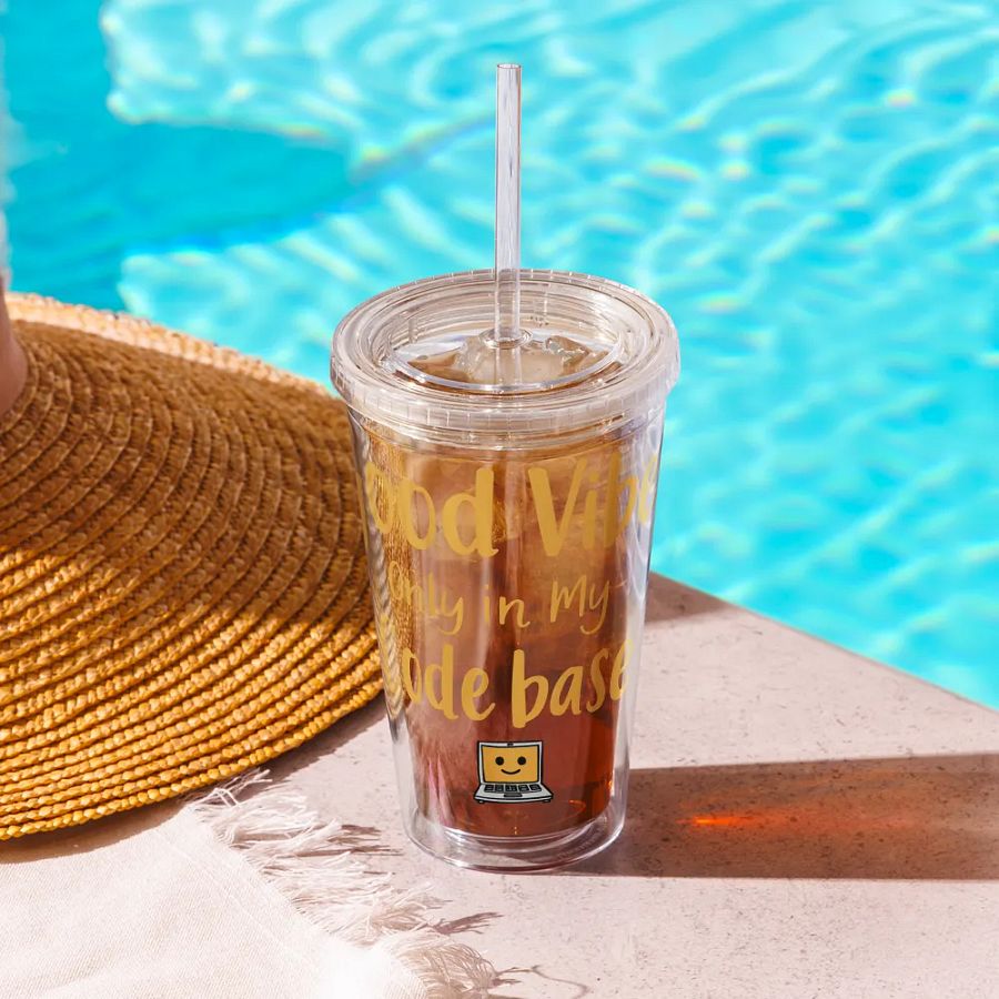 Good Vibes Only Tumbler – Code Base Edition product image (4)