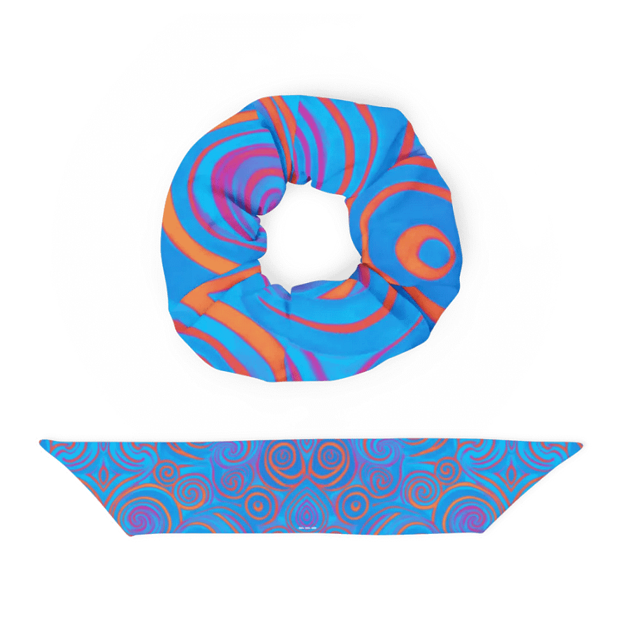 Funky Blue Dreams Liquid Tie-Dye Scrunchie product image (4)