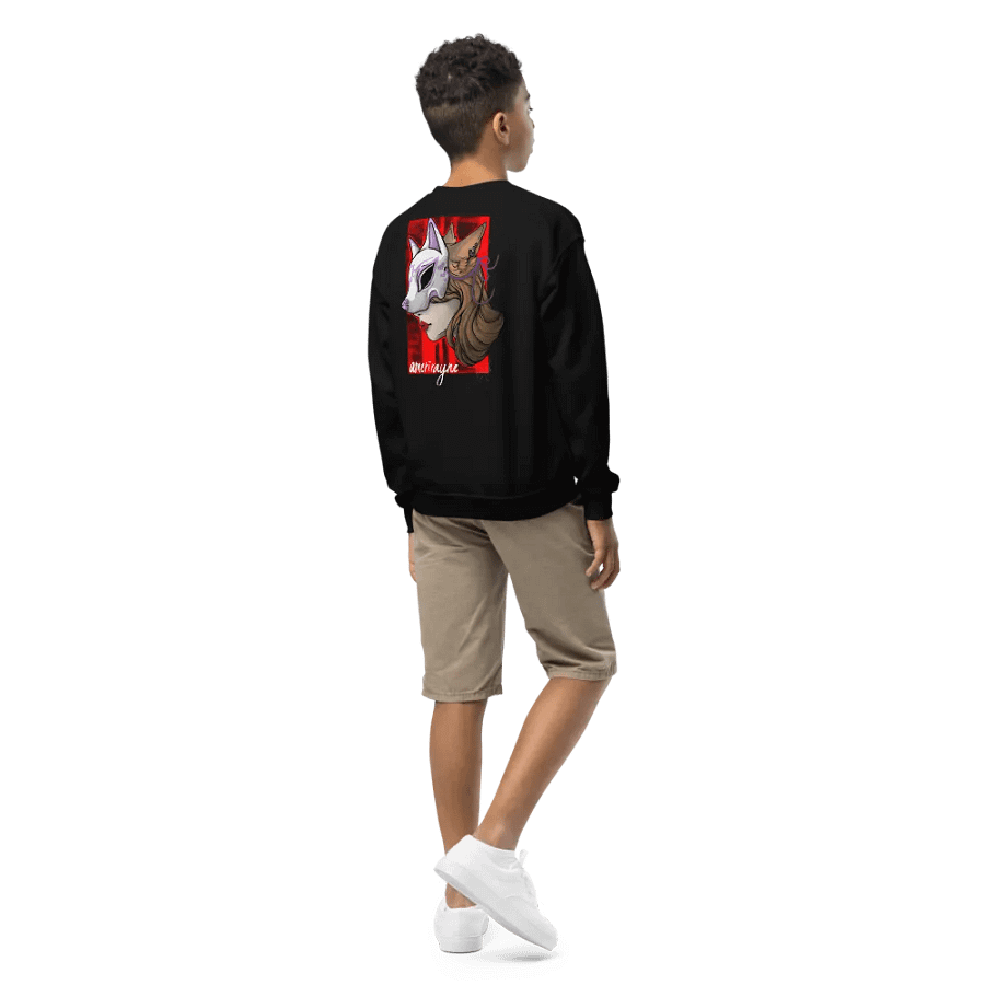 Whimsical Pink Cartoon Character Youth Sweatshirt product image (17)