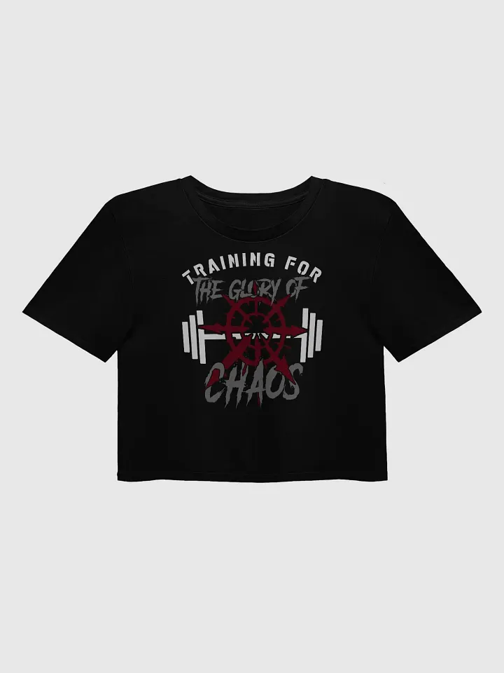 Training for the Glory of Chaos Women's Crop Top | Warhammer 40K Chaos Workout Style product image (3)