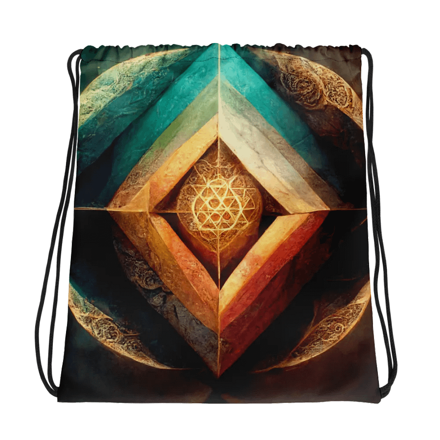 Geometric Elegance Drawstring Bag product image (1)