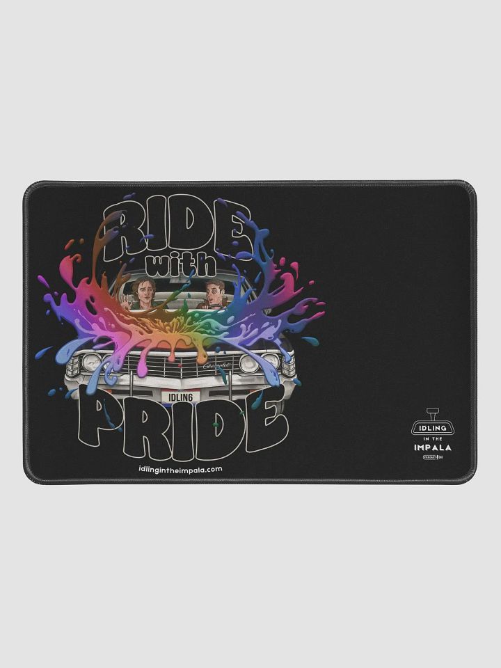 Ride with Pride 12" x 18" Black Deskmat product image (1)