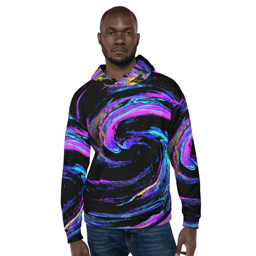 Abstract Swirling Long Grass Unisex Pull Over Hoodie product image (6)