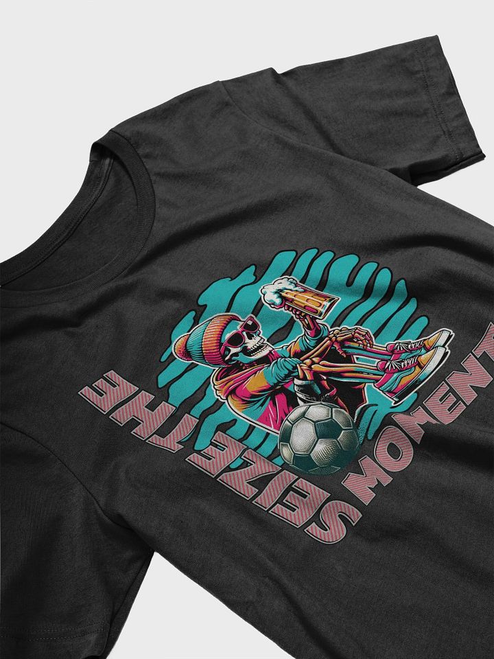 Seize The Moment Skeleton Beer Soccer Vibes Graphic Tee product image (8)
