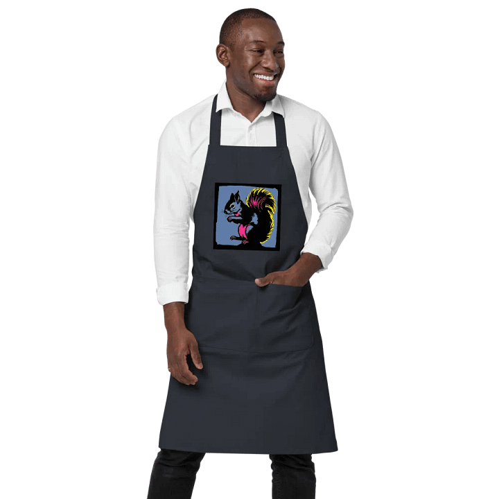 Whimsical Squirrel Illustration Apron product image (1)