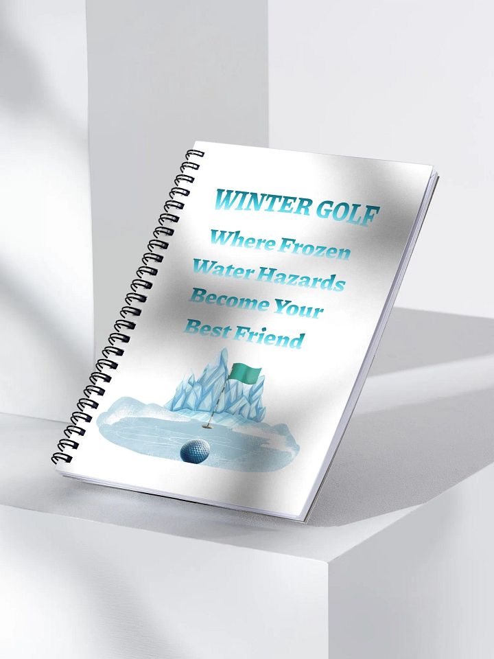 Winter Golf Funny Golfing Scene Spiral Notebook product image (1)