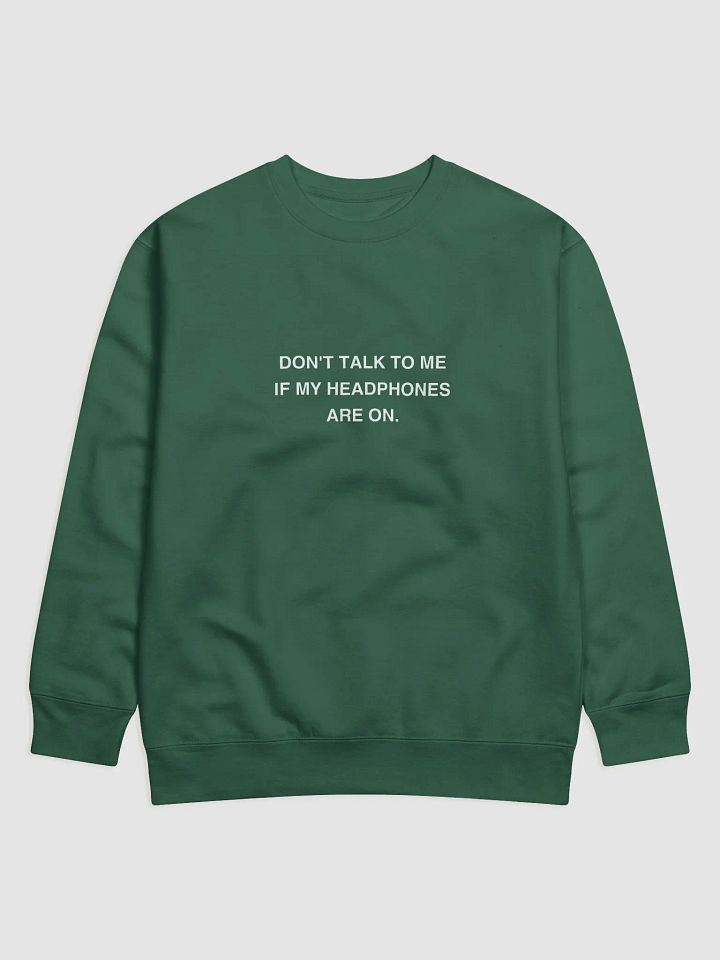 HEADPHONES ON printed cotton crewneck product image (2)
