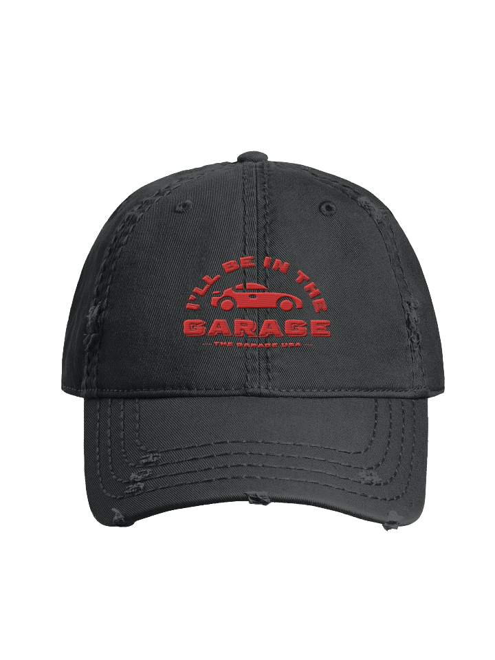 I'll Be in the Garage Distressed Dad Hat product image (1)